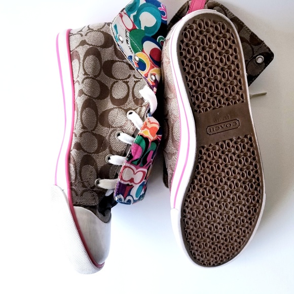 Coach Shoes - Coach Bonney Multi-Colored  Sneakers Q509 Sz. 10B